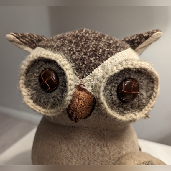 Cute Vintage Plush Brown Owl Home Decoration - Picture 2 of 5
